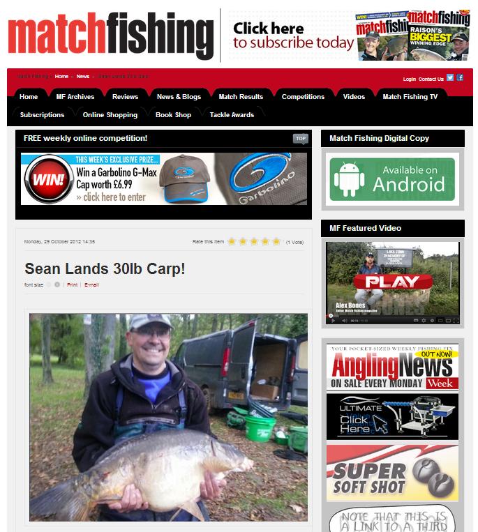 Ashby Lands 30lb Carp To Win Match – Total Fishing